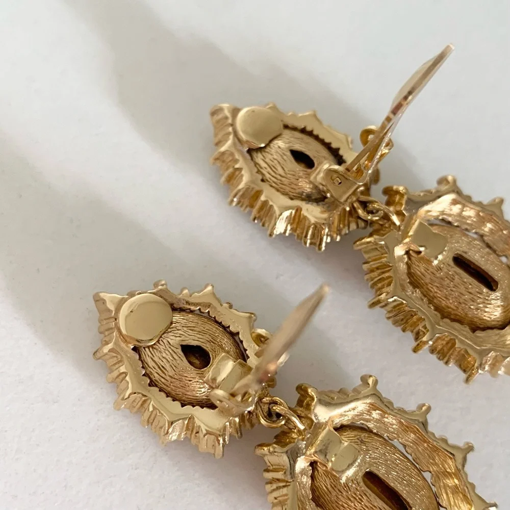 Vintage Christian Dior large crystal earrings - Picture 7 of 15